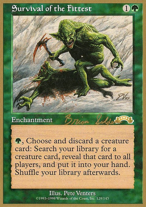 Survival of the Fittest, World Championship Decks 1998 #bs129, Magic: The Gathering card