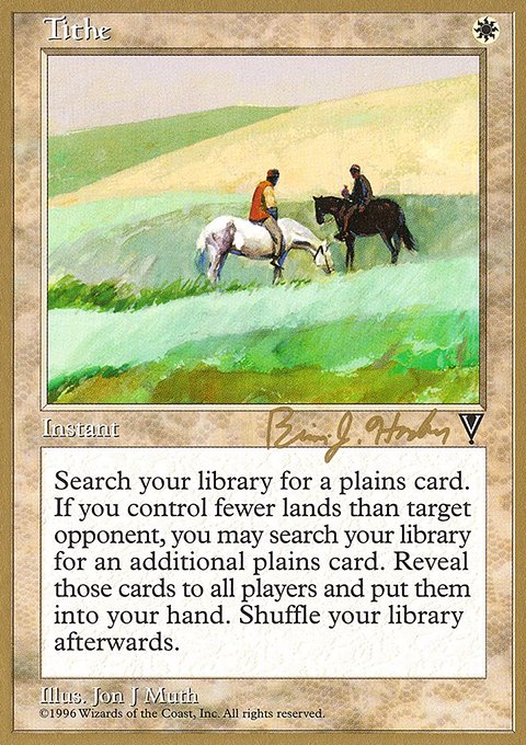 Tithe, World Championship Decks 1998 #bh23a, Magic: The Gathering card