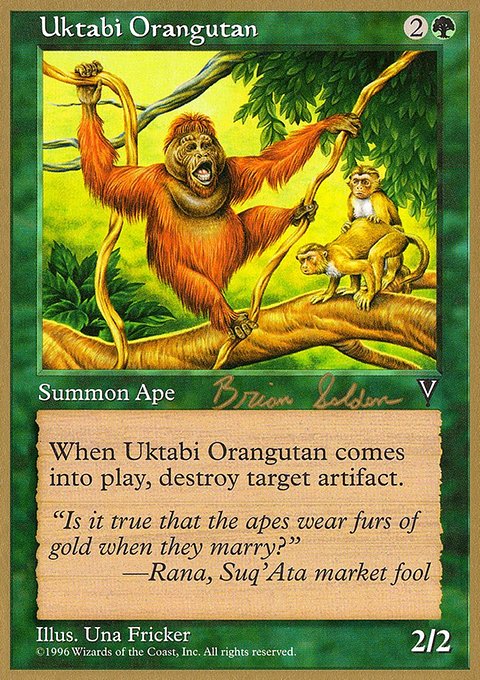 Uktabi Orangutan, World Championship Decks 1998 #bs123, Magic: The Gathering card