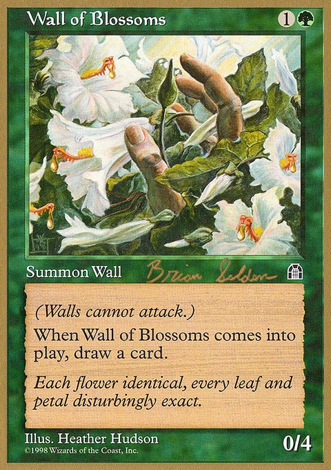 Wall of Blossoms, World Championship Decks 1998 #bs125, Magic: The Gathering card
