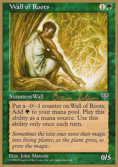 Wall of Roots, World Championship Decks 1998 #bs253, Magic: The Gathering card