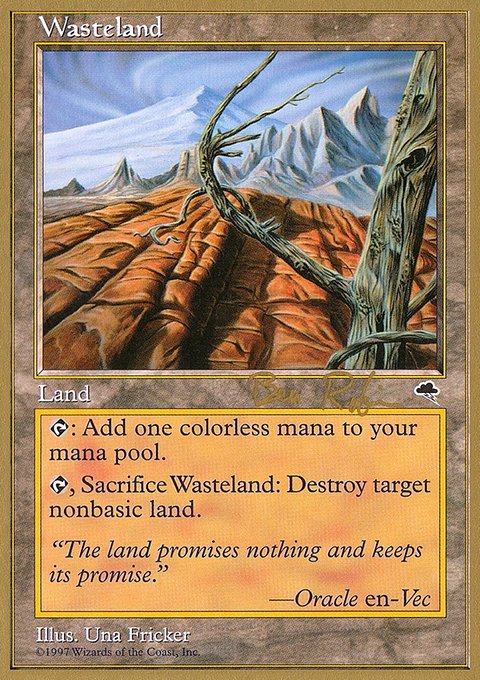 Wasteland, World Championship Decks 1998 #br330, Magic: The Gathering card