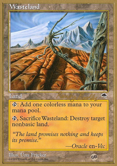 Wasteland, World Championship Decks 1998 #rb330sb, Magic: The Gathering card