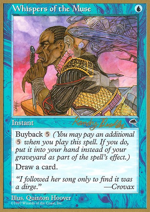 Whispers of the Muse, World Championship Decks 1998 #rb103, Magic: The Gathering card
