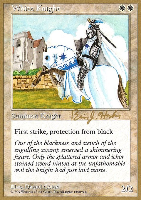 White Knight, World Championship Decks 1998 #bh68, Magic: The Gathering card