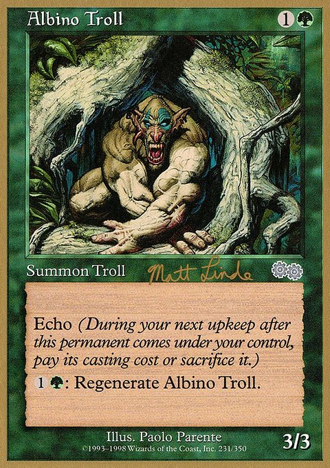 Albino Troll, World Championship Decks 1999 #ml231, Magic: The Gathering card