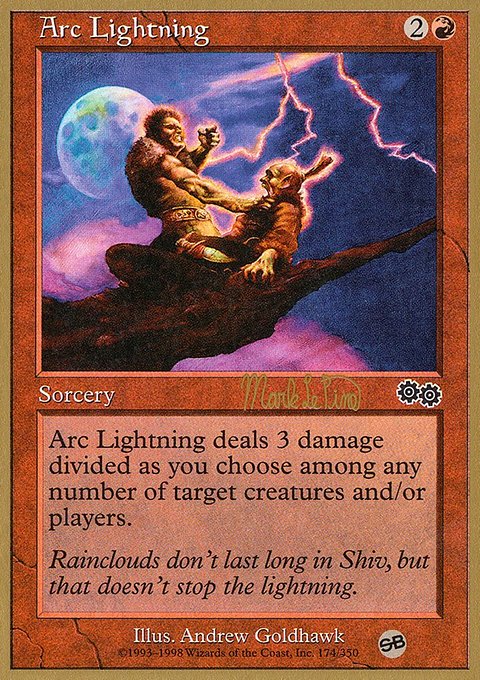 Arc Lightning, World Championship Decks 1999 #mlp174sb, Magic: The Gathering card