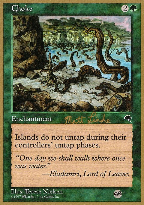 Choke, World Championship Decks 1999 #ml219sb, Magic: The Gathering card