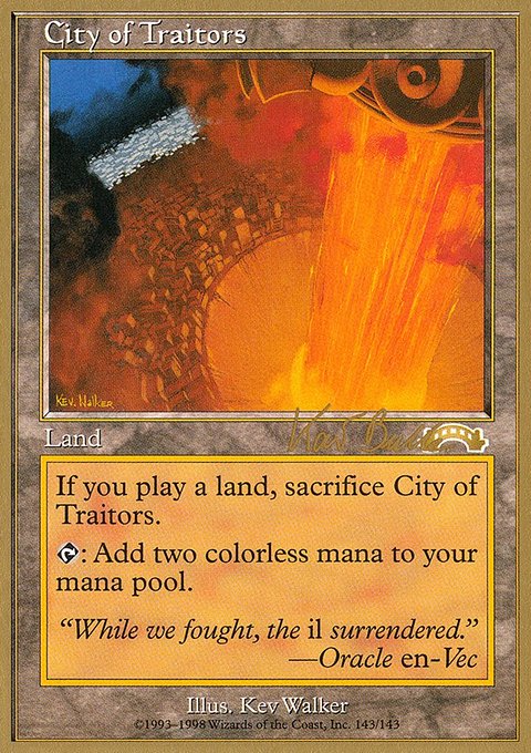 City of Traitors, World Championship Decks 1999 #kb143a, Magic: The Gathering card