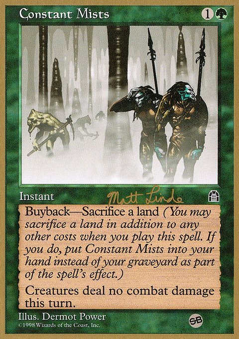 Constant Mists, World Championship Decks 1999 #ml104sb, Magic: The Gathering card