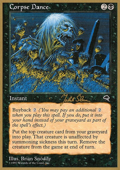 Corpse Dance, World Championship Decks 1999 #js116, Magic: The Gathering card