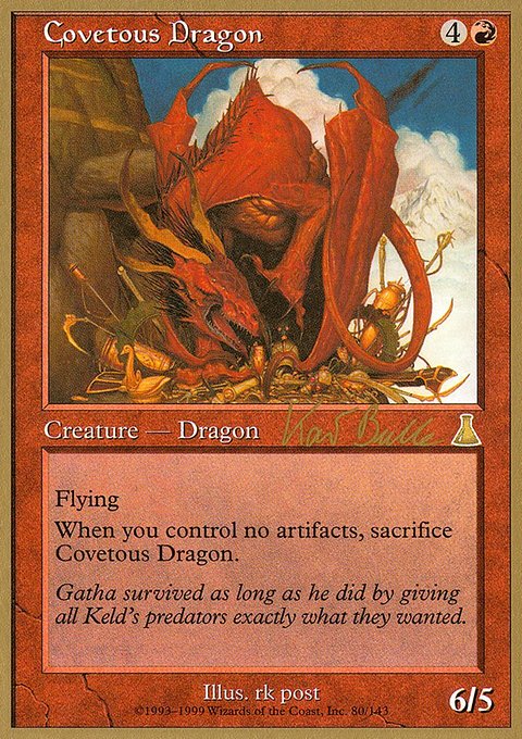 Covetous Dragon, World Championship Decks 1999 #kb80, Magic: The Gathering card