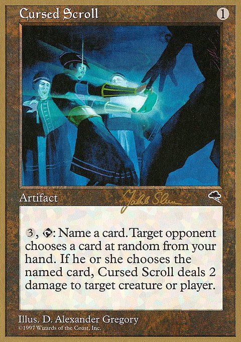 Cursed Scroll, World Championship Decks 1999 #js281, Magic: The Gathering card
