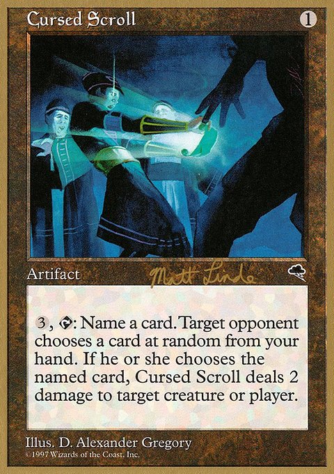 Cursed Scroll, World Championship Decks 1999 #ml281, Magic: The Gathering card