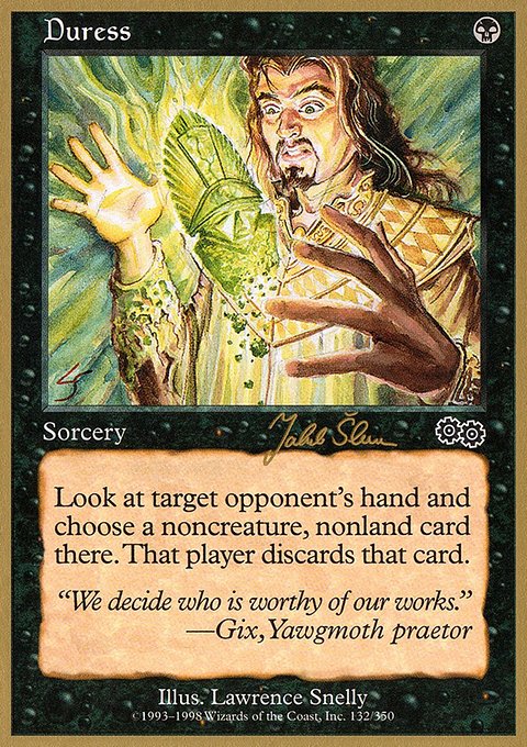 Duress, World Championship Decks 1999 #js132, Magic: The Gathering card