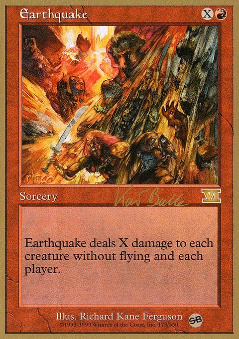 Earthquake, World Championship Decks 1999 #kb173sb, Magic: The Gathering card