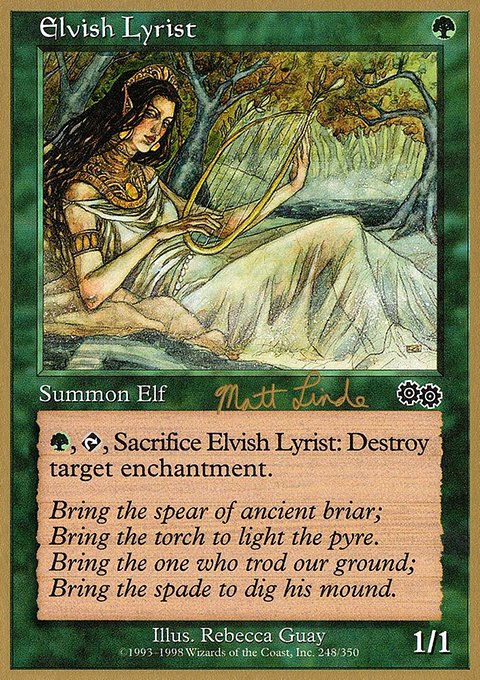 Elvish Lyrist, World Championship Decks 1999 #ml248, Magic: The Gathering card