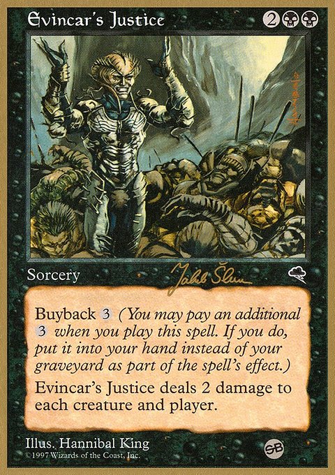 Evincar's Justice, World Championship Decks 1999 #js134sb, Magic: The Gathering card