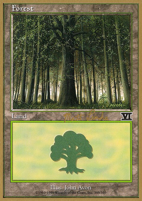 Forest, World Championship Decks 1999 #ml349, Magic: The Gathering card