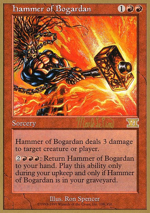 Hammer of Bogardan, World Championship Decks 1999 #mlp188, Magic: The Gathering card
