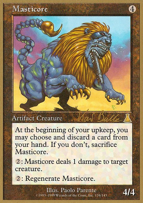 Masticore, World Championship Decks 1999 #kb143b, Magic: The Gathering card