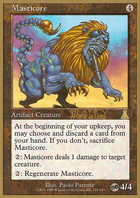 Masticore, World Championship Decks 1999 #mlp134sb, Magic: The Gathering card