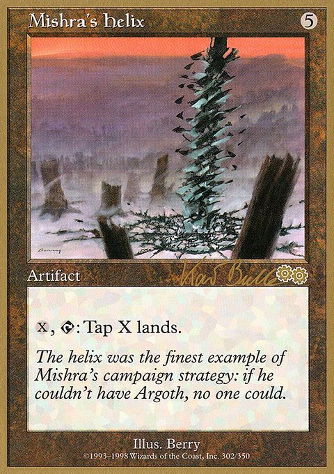 Mishra's Helix, World Championship Decks 1999 #kb302, Magic: The Gathering card