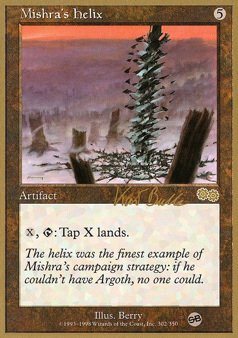 Mishra's Helix, World Championship Decks 1999 #kb302sb, Magic: The Gathering card