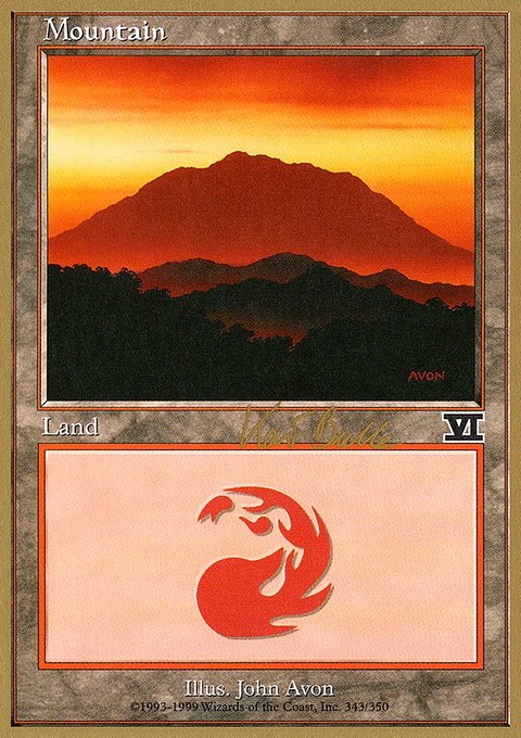 Mountain, World Championship Decks 1999 #kb343, Magic: The Gathering card