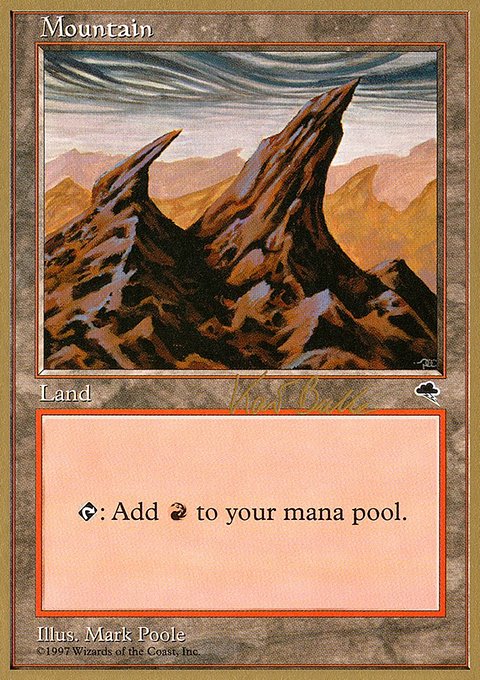 Mountain, World Championship Decks 1999 #kb344, Magic: The Gathering card