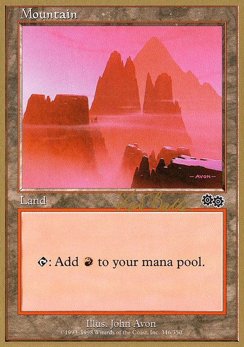 Mountain, World Championship Decks 1999 #kb346, Magic: The Gathering card