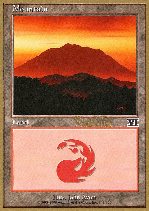 Mountain, World Championship Decks 1999 #mlp343, Magic: The Gathering card