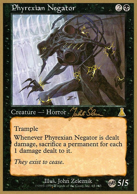 Phyrexian Negator, World Championship Decks 1999 #js65sb, Magic: The Gathering card