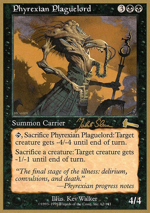 Phyrexian Plaguelord, World Championship Decks 1999 #js62, Magic: The Gathering card