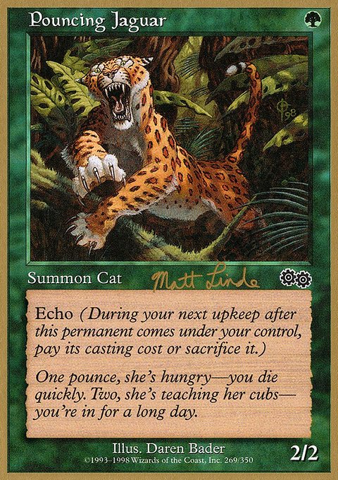 Pouncing Jaguar, World Championship Decks 1999 #ml269, Magic: The Gathering card