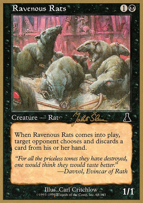 Ravenous Rats, World Championship Decks 1999 #js68, Magic: The Gathering card