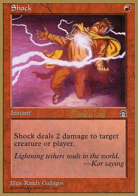 Shock, World Championship Decks 1999 #mlp98, Magic: The Gathering card
