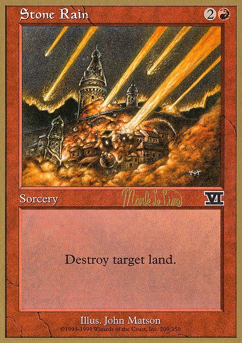 Stone Rain, World Championship Decks 1999 #mlp209, Magic: The Gathering card