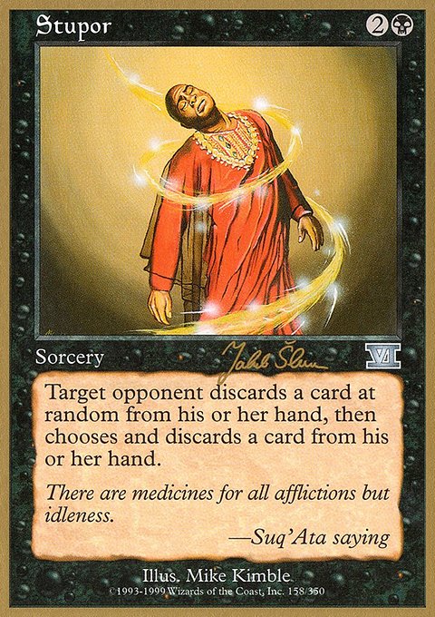 Stupor, World Championship Decks 1999 #js158, Magic: The Gathering card