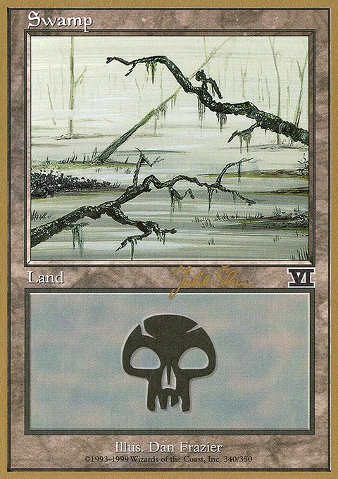Swamp, World Championship Decks 1999 #js340b, Magic: The Gathering card
