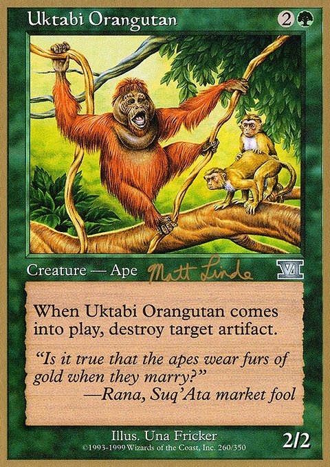 Uktabi Orangutan, World Championship Decks 1999 #ml260, Magic: The Gathering card