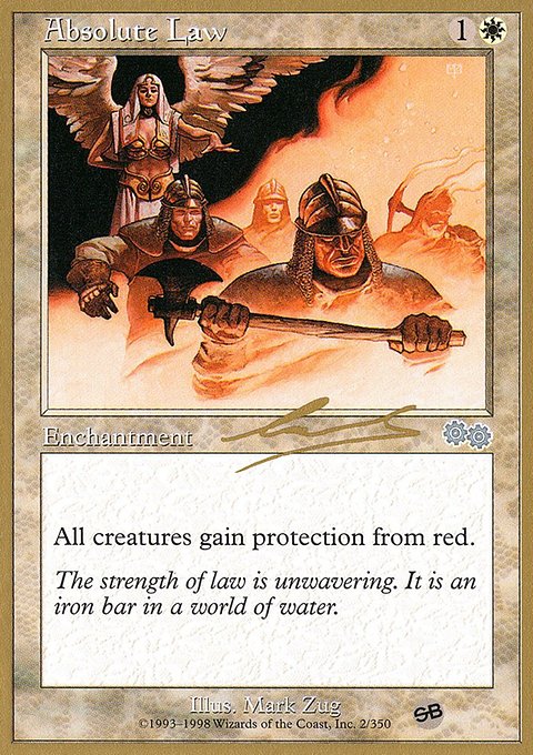 Absolute Law, World Championship Decks 2000 #nl2sba, Magic: The Gathering card