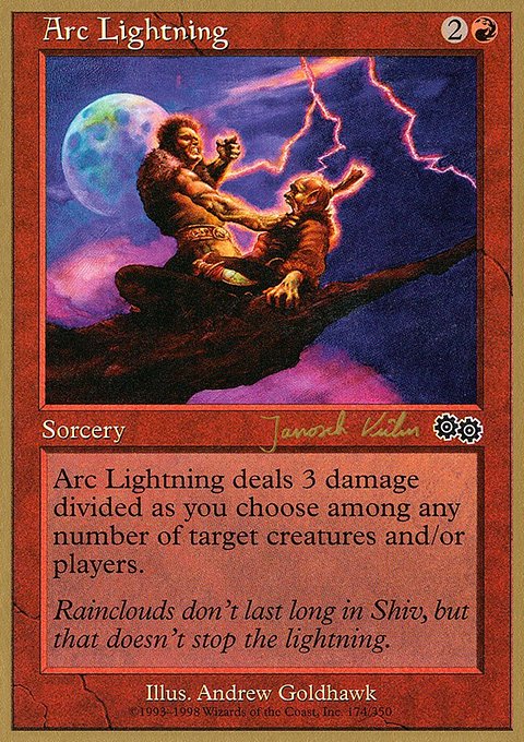 Arc Lightning, World Championship Decks 2000 #jk174, Magic: The Gathering card