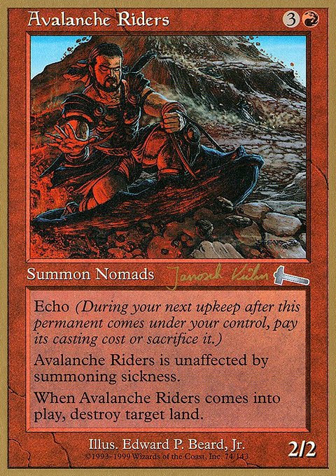Avalanche Riders, World Championship Decks 2000 #jk74, Magic: The Gathering card