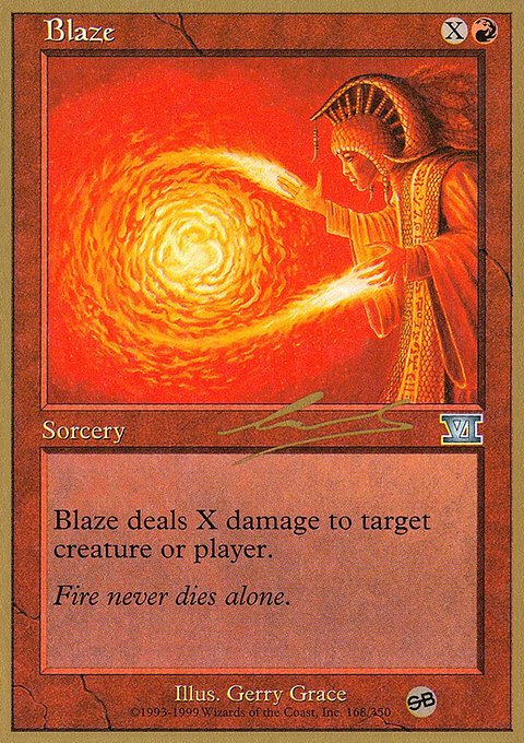 Blaze, World Championship Decks 2000 #nl168sb, Magic: The Gathering card