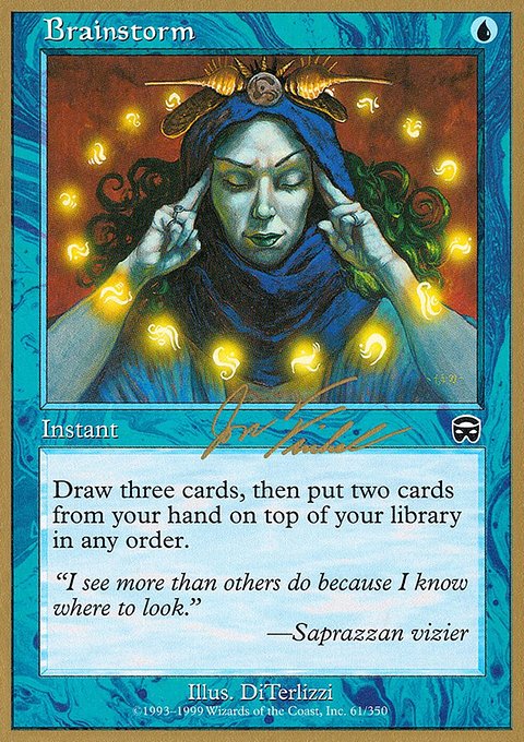 Brainstorm, World Championship Decks 2000 #jf61, Magic: The Gathering card