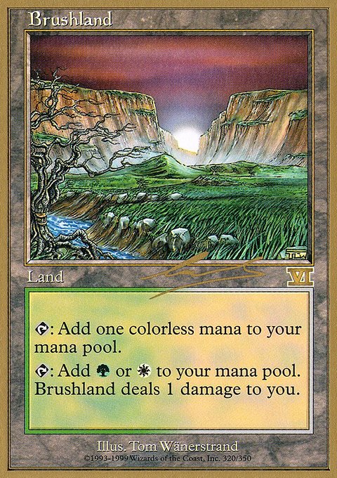 Brushland, World Championship Decks 2000 #nl320, Magic: The Gathering card