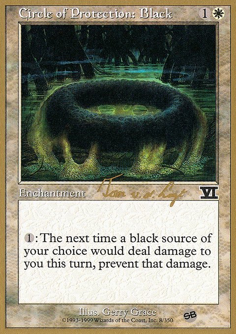 Circle of Protection: Black, World Championship Decks 2000 #tvdl8sb, Magic: The Gathering card