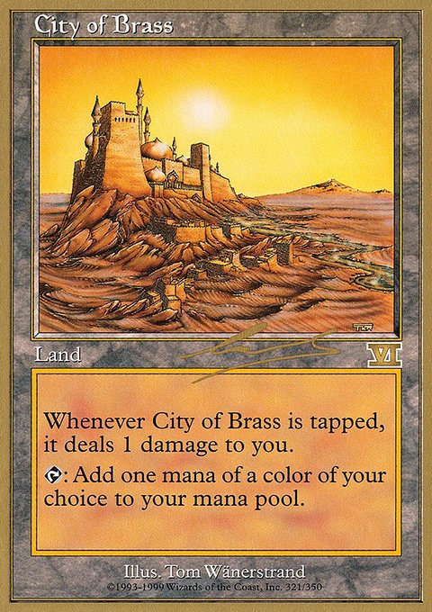 City of Brass, World Championship Decks 2000 #nl321, Magic: The Gathering card