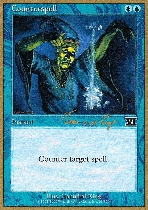 Counterspell, World Championship Decks 2000 #tvdl61b, Magic: The Gathering card